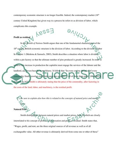 Adam Smiths Concept of Profit