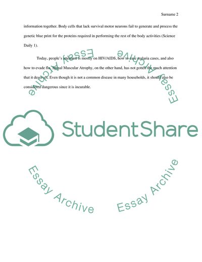 Cause of Spinal Muscular Atrophy