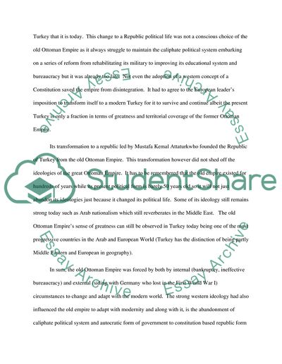 Ottoman Empire and the Turkish Republic