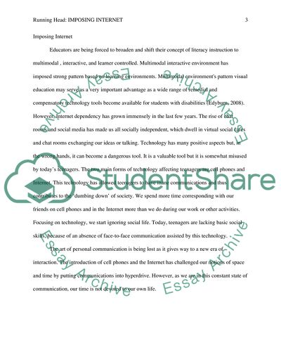 Imposing Internet and Its Effect on Society