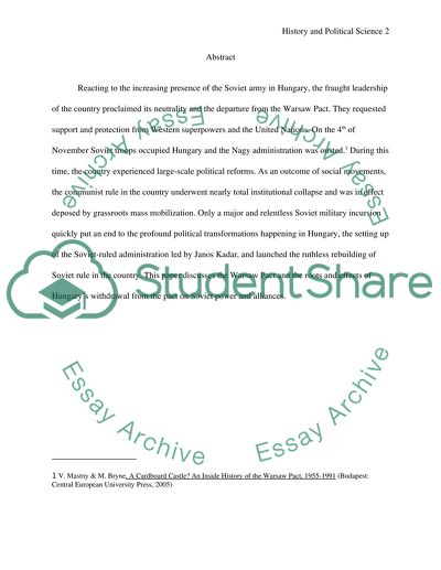 Soviet response to the Hungarian revolution of 1956