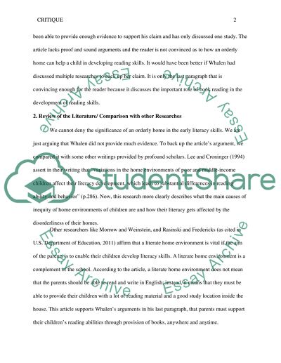 Development of Early Literacy Skills in Children