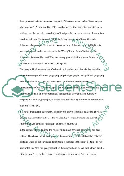 Geography of orientalism