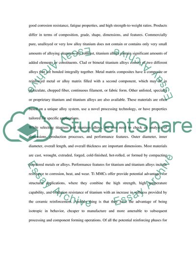 Titanium Metal Matrix Composites