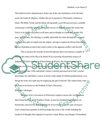 The Problem of Gods Prescience