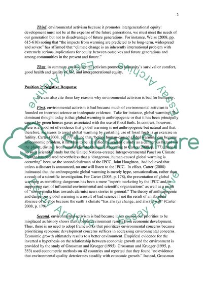 Is Environmental Activism Good for Humanity