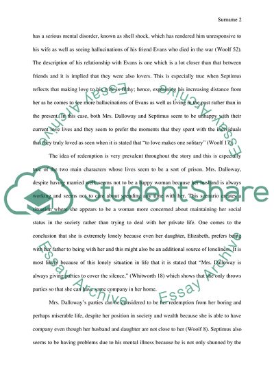 The Idea of Redemption in the Novel of Virginia Woolf