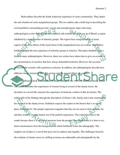 Goldsteins and Marquezs ethnographies of Brazil