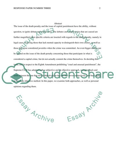 Sentence of Death for Those Who Do Not Kill