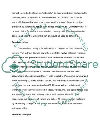 Alternative perspectives of international political economy 1