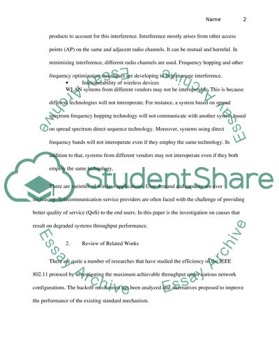 WLAN Throughput Performance