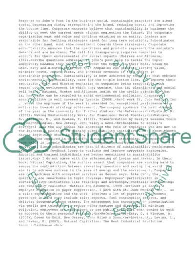 Response paper week 9