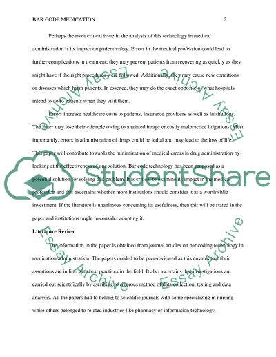 Health Informatics - Bar Code Medication