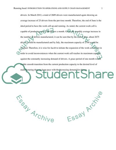 Introduction to operations and supply chain MANAGEMENT