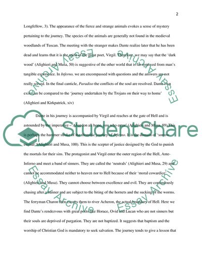 The Thematic Importance of Journeys in Dante Inferno