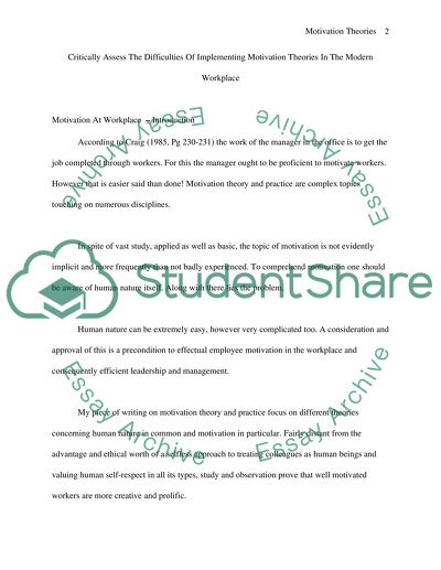 Implementing Motivation Theories in Workplace