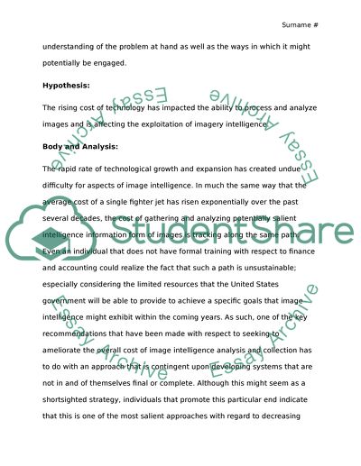 The Rising Cost of IMINT and a Future Prospectus