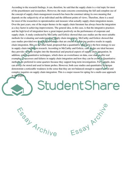 Supply Chain Integration