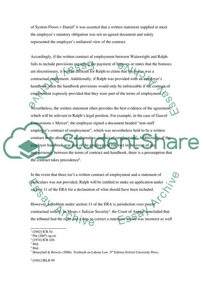 Entitlement to the Bonuses and Employers Variation of the Contract