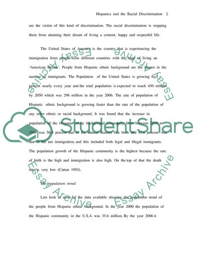 Hispanics and the Racial Discrimination