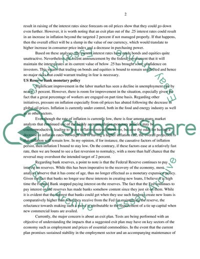 Impact on Key Asset Markets and the US Reserve Bank Monetary Policy