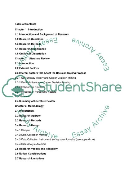 What are the criteria Postgraduate students use to determine career choice