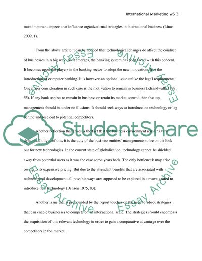 International Marketing w6