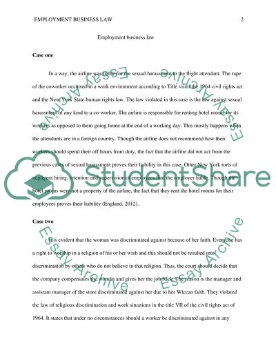 Employment Business Law