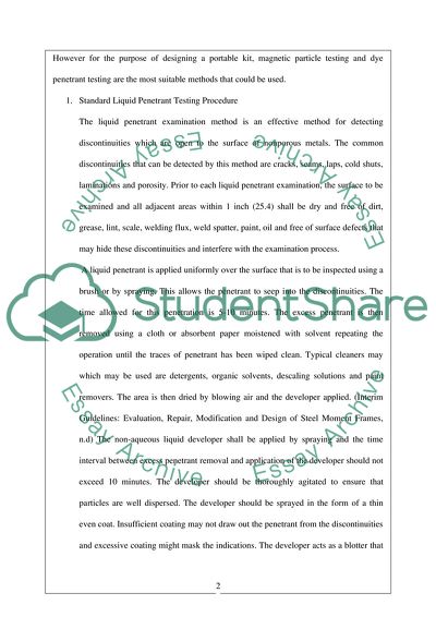 Non-Destructive Testing Methods to Ascertain the Quality of the Entire Weld