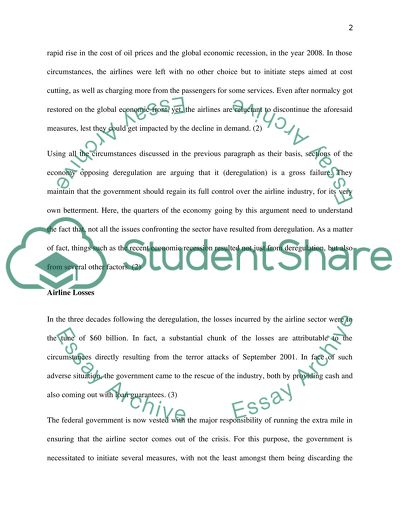 Airlines and the Role of Government in the 21st Century