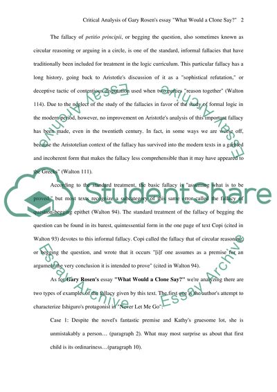 What Would a Clone Say by Gary Rosen