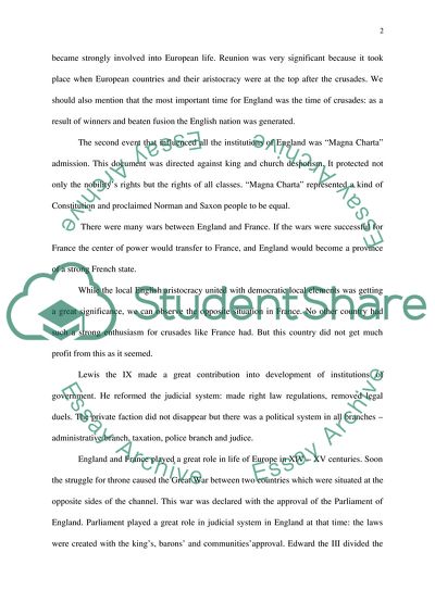 Forms of Government in England and France