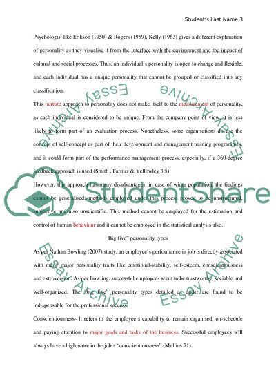 To What Extent Does Personality Predicts Employee Performance