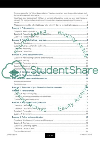 HR Assessment Policy