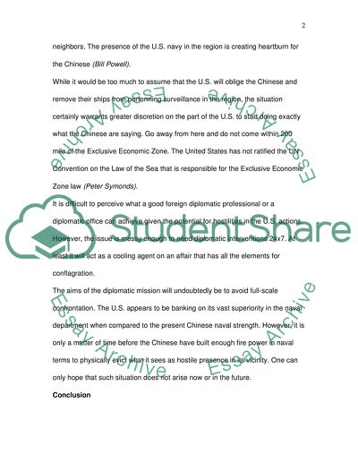 Diplomatic Mission for the Issue of the U.S.-China Naval Affairs