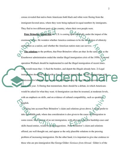 Policy of Selective Immigration