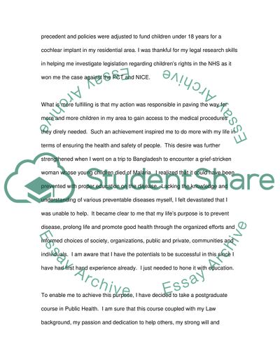 Personal Statement