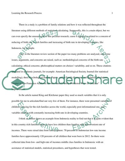 Learning the Research Process