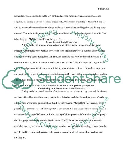 Oversharing of Information on Social Networks