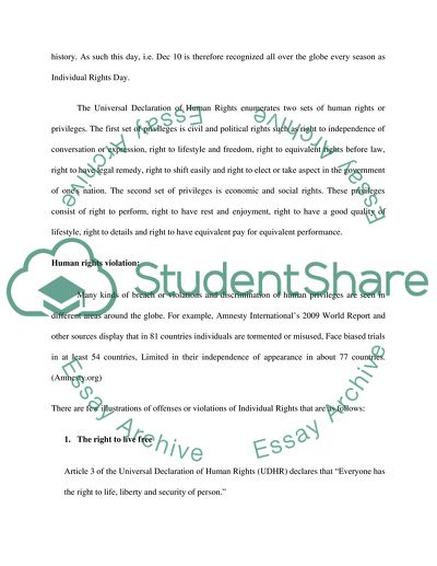 Violations of human rights