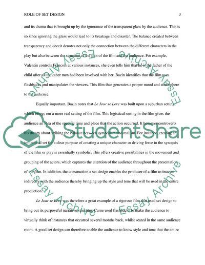 The Role of Set Design in the Le Jour Se Leve Film