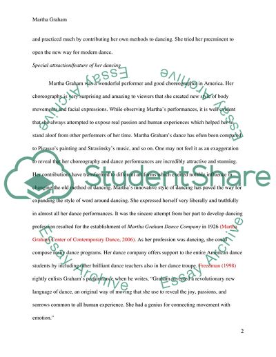 Martha Graham - Dancer and Choreographer