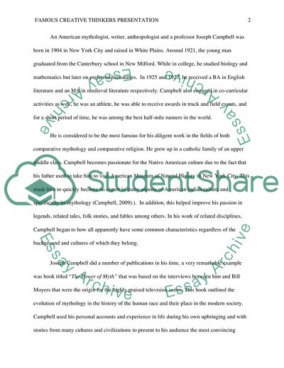 Famous Creative Thinkers