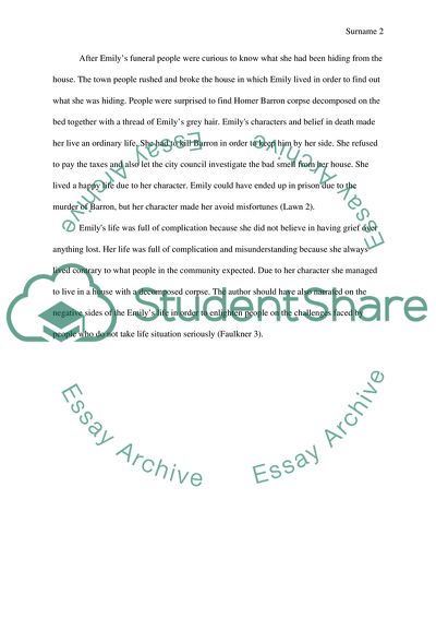 Thesis in “a Rose for Emily” Example | GraduateWay