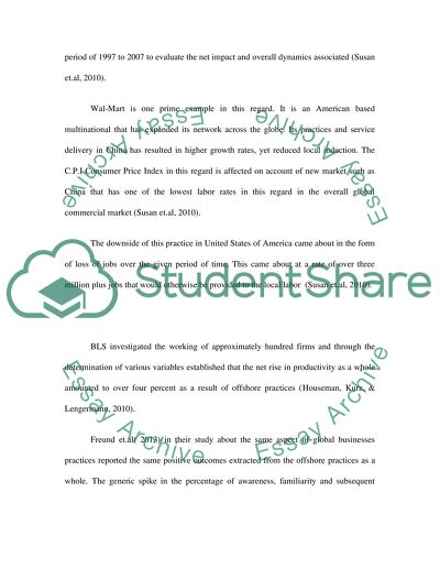 Offshore outsourcing