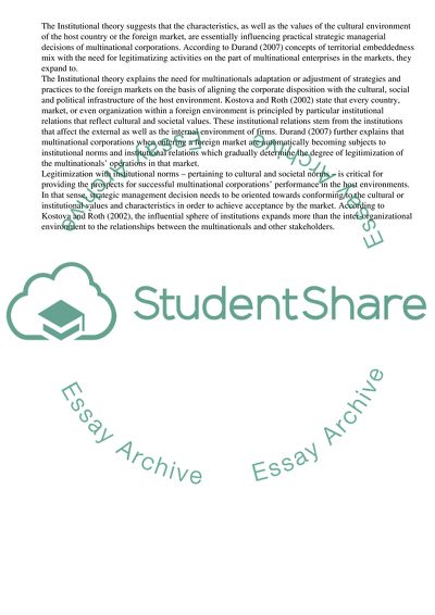 Cultural Concepts Affected Strategic Management Decision of Multinational Businesses