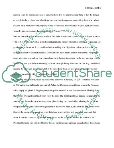 Journalism, Mass Media and Communication