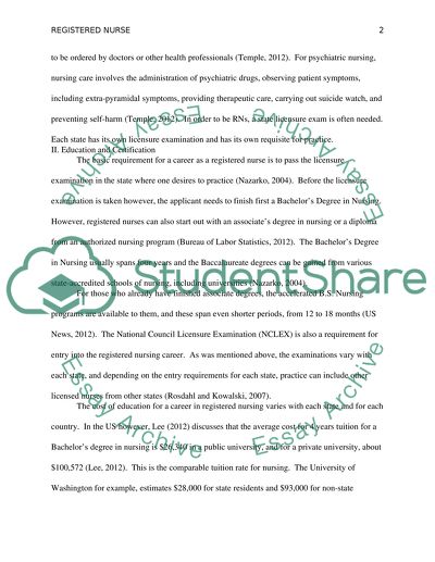 Nursing levels picture