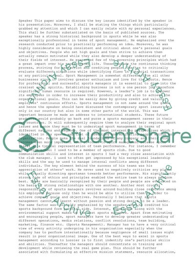 Key Issues in Presentation