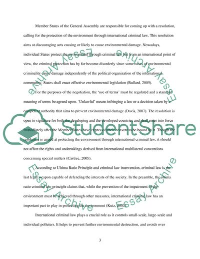 Protection of Environmental Rights through Criminal Law